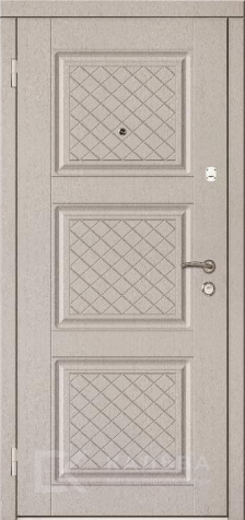 Фото №2 «Стальная дверь красное дерево с серой МДФ каретная стяжка №27»